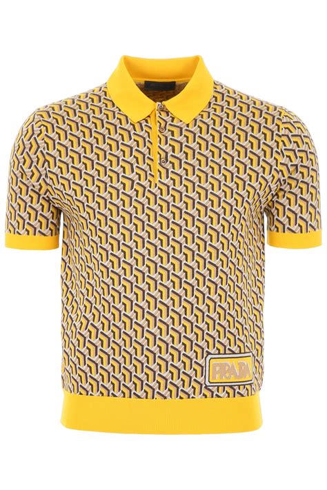 prada polo shirt yellow